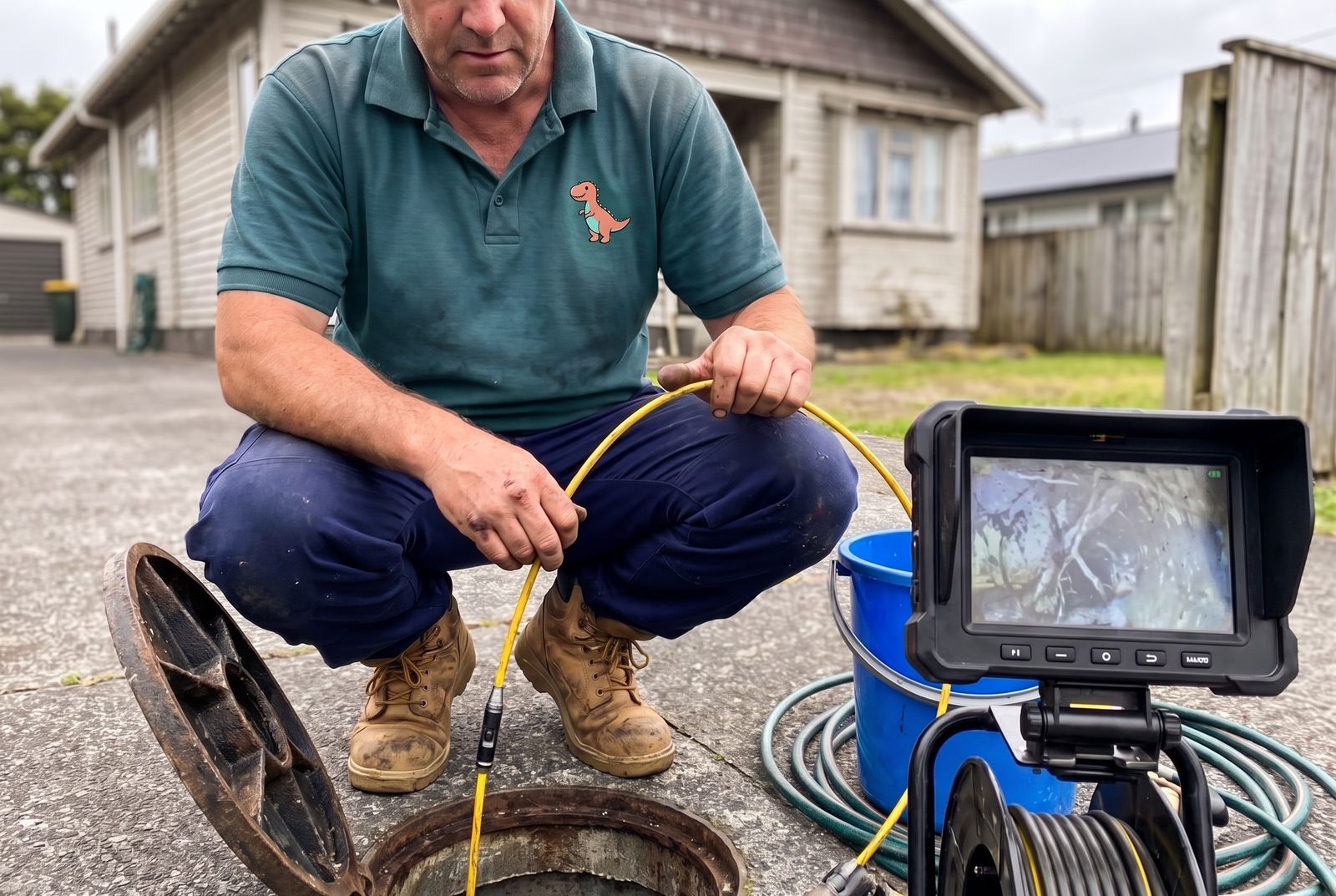 CCTV Drain Inspection by a licensed Cheeky's Plumbers plumber in Christchurch